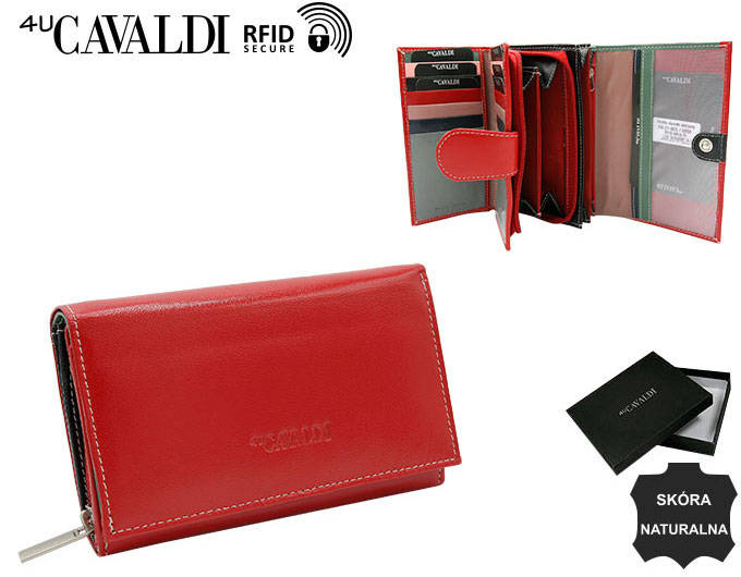 Portofel dama din piele naturala Cavaldi PTR-RD-21-GCL-0856 RE-MU [15]