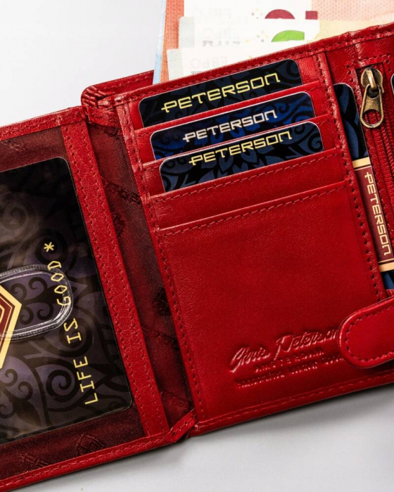 Portofel dama din piele naturala Peterson PTR-PTN 405-BO-0120 [9]