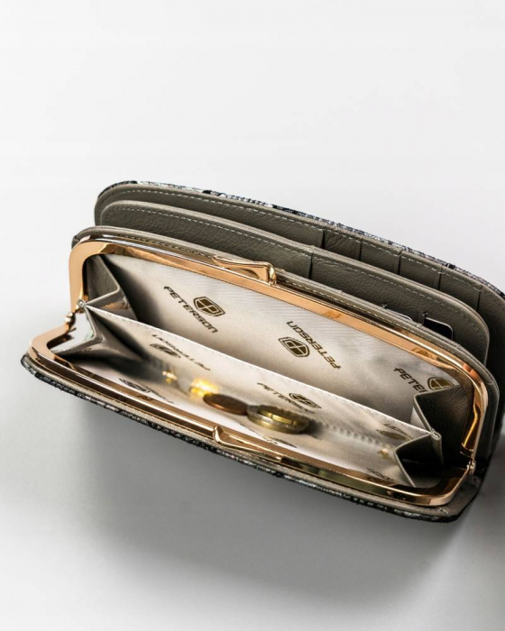 Portofel dama din piele naturala Peterson PTR-PTN 42123-ONBF [8]
