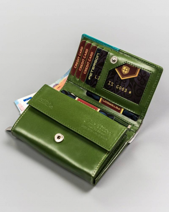 Portofel dama din piele naturala Peterson PTR-PTN RD-02-GCL-Y-3980 [6]