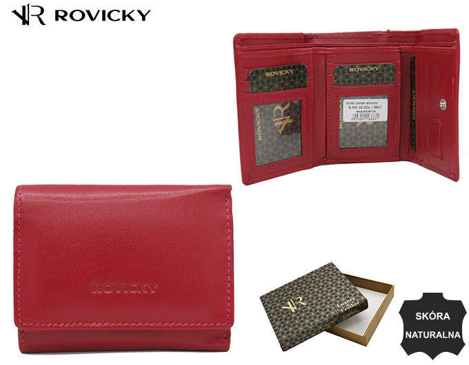 Portofel dama din piele naturala Rovicky PTR-R-RD-33-GCL-8831 [10]