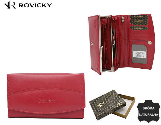 Portofel dama din piele naturala Rovicky PTR-R-RD-36-GCL-8862 [12]