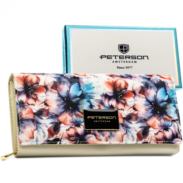 Portofel din piele pentru femei Peterson PTR-PTN PX20-PF2 BLUE [1]