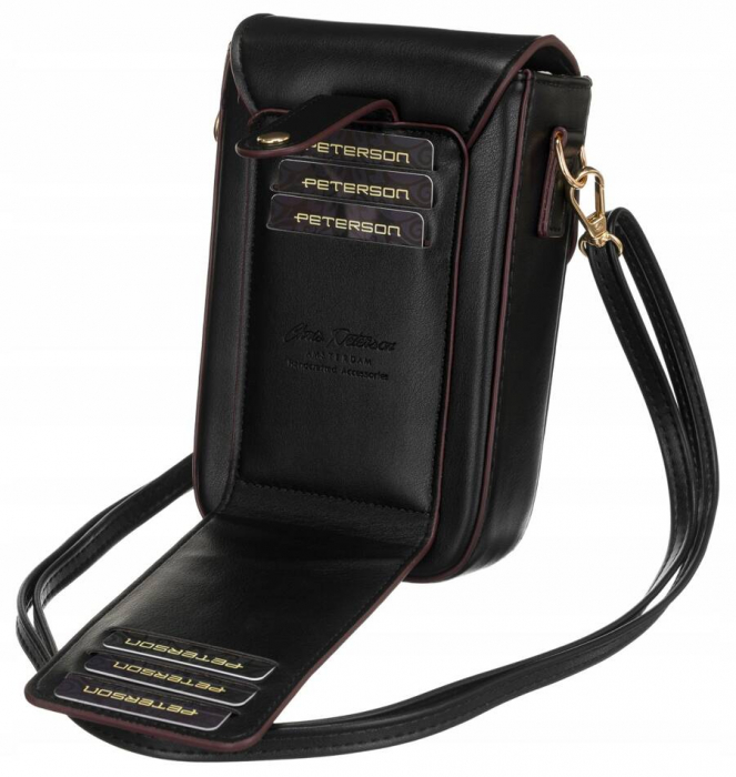Poșetă mini din piele ecologică - Peterson PTR-PTN M-14-7983 BL [4]