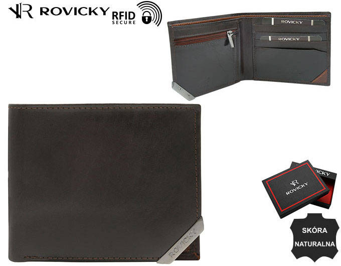 Portofel barbati din piele naturala Rovicky PTR-N993-RVTM-GN-6620 D. [14]