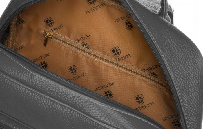 Rucsac incapator de dama din piele ecologica - Peterson PTR-PTN PL-29601-6108 GR [6]