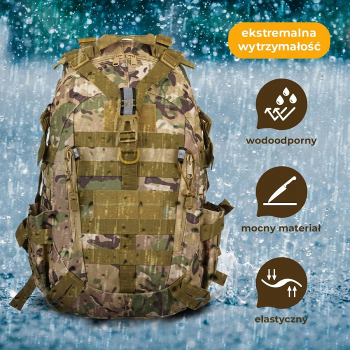 Rucsac militar ușor din material nailon - Peterson PTR-BL075-8229 CP [11]