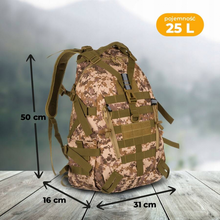 Rucsac militar ușor din material nailon - Peterson BL075-9024 DESERT DI [11]