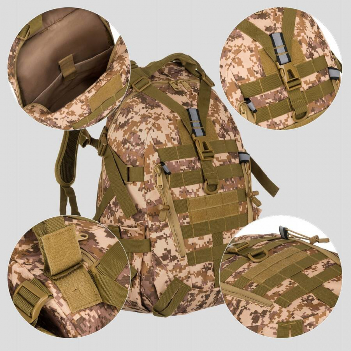 Rucsac militar ușor din material nailon - Peterson BL075-9024 DESERT DI [10]