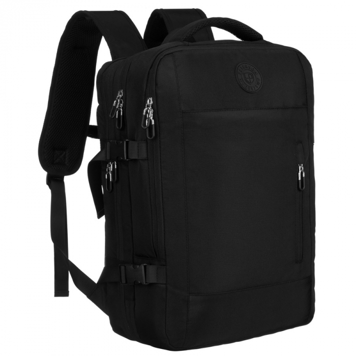 Rucsac negru de călătorie, perfect pentru bagajul de mână în avion - Peterson PTR-PTN 24421-5074 BLACK [2]