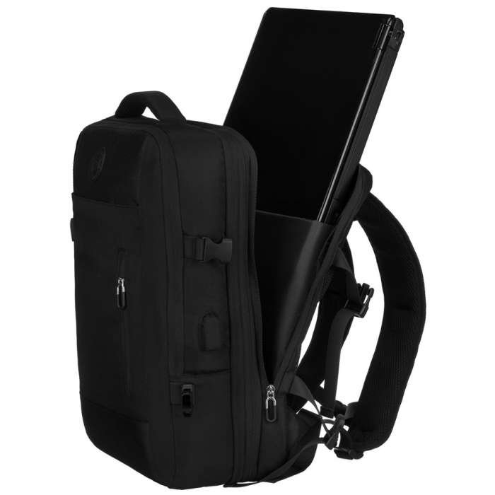 Rucsac negru de călătorie, perfect pentru bagajul de mână în avion - Peterson PTR-PTN 24421-5074 BLACK [13]