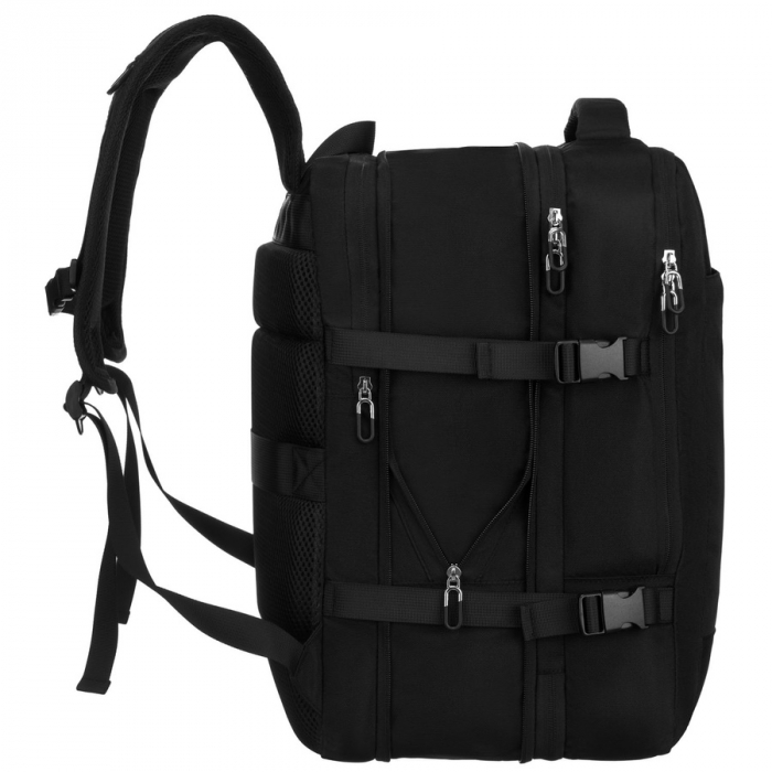 Rucsac negru de călătorie, perfect pentru bagajul de mână în avion - Peterson PTR-PTN 24421-5074 BLACK [11]