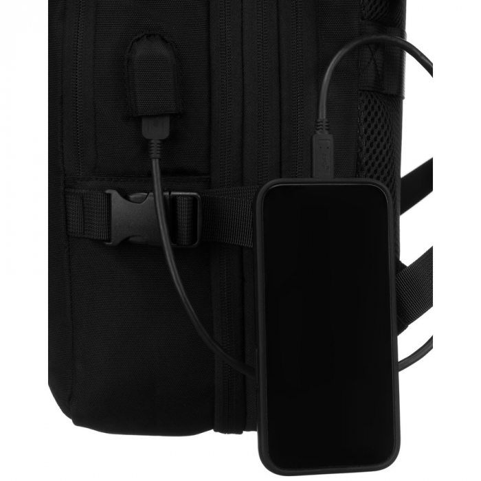 Rucsac negru de călătorie, perfect pentru bagajul de mână în avion - Peterson PTR-PTN 24421-5074 BLACK [23]