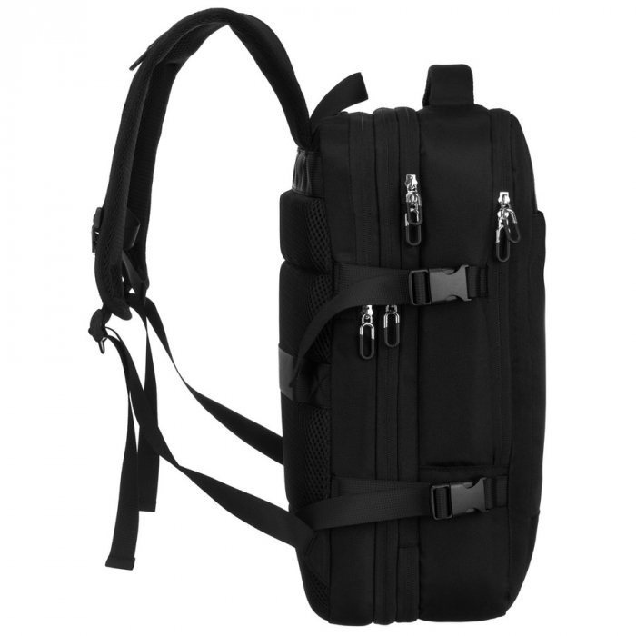 Rucsac negru de călătorie, perfect pentru bagajul de mână în avion - Peterson PTR-PTN 24421-5074 BLACK [6]
