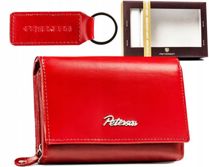 Set cadou dama Peterson PTR-PTN SET-D-02-KCS , portofel dama din piele naturala + breloc [10]