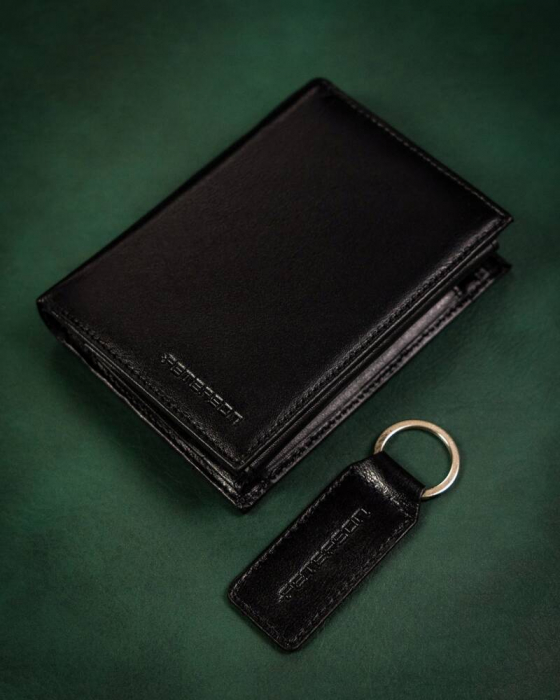 Set cadou pentru barbati , portofel si breloc din piele naturala Peterson PTR-PTN SET-M-N4-KCS [6]