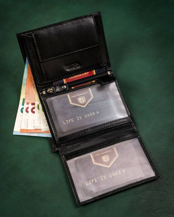Set cadou pentru barbati , portofel si breloc din piele naturala Peterson PTR-PTN SET-M-N4-KCS [8]