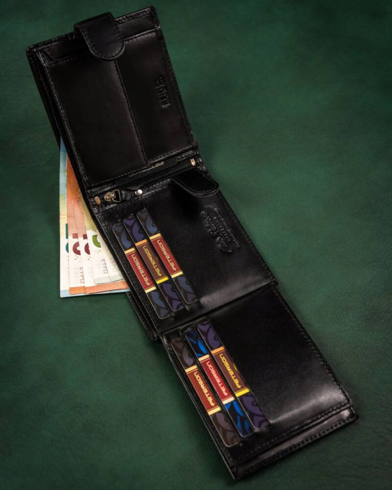 Set cadou pentru barbati , portofel si breloc din piele naturala Peterson PTR-PTN SET-M-N992L-KCS [10]