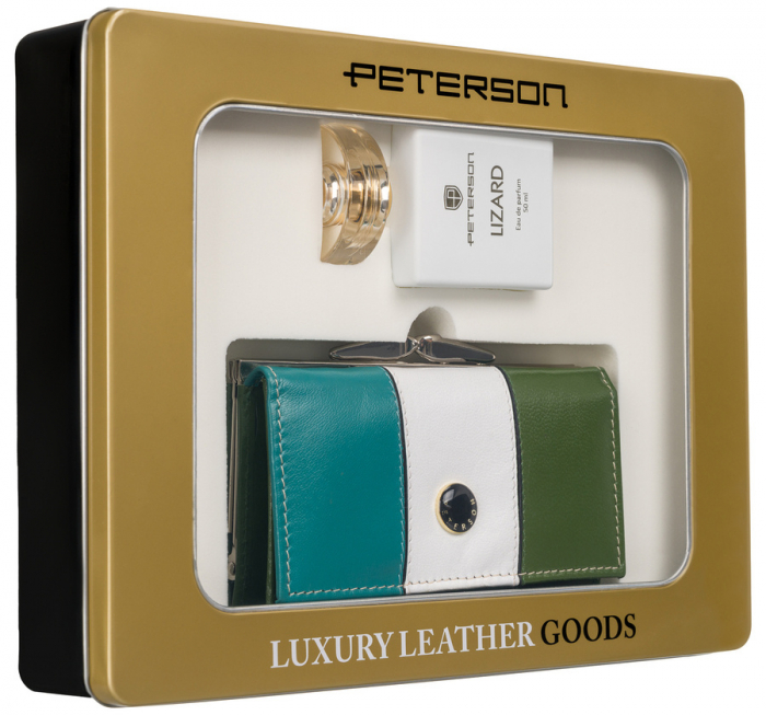 Set cadou portofel dama din piele naturala Peterson + parfum 50 ml Lizard PTR-PTN ZD31 [12]