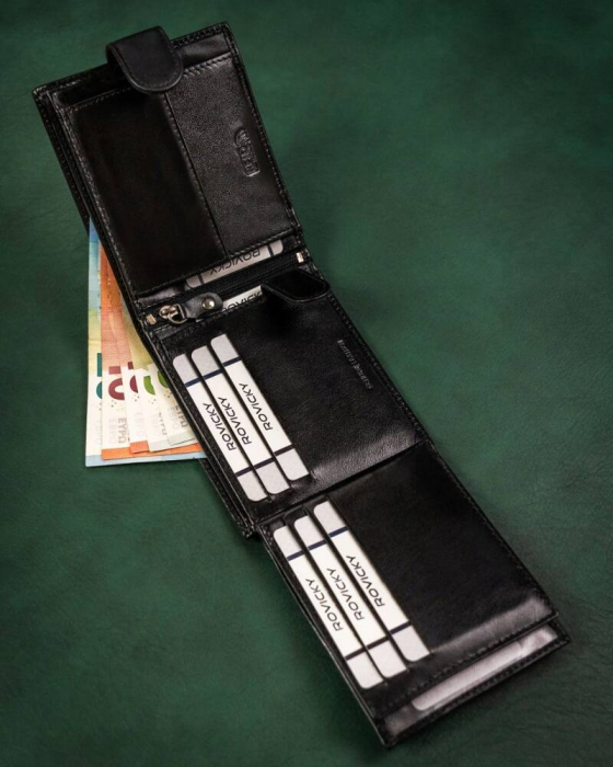 Set cadou portofel din piele pentru bărbați și breloc - Rovicky PTR-R-SET-M-N992L-KCS BL [8]