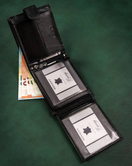 Set cadou portofel din piele pentru bărbați și breloc - Rovicky PTR-R-SET-M-N992L-KCS BL [9]