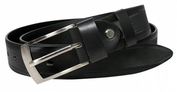Curea barbati din piele naturala Rovicky PTR-PRS-01-BGE BL [3]