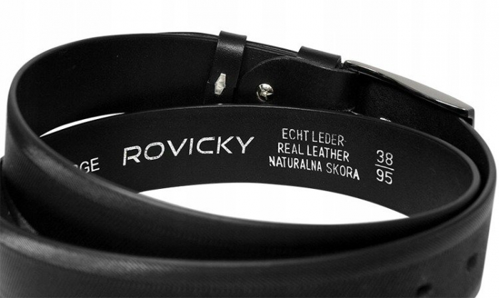 Curea barbati din piele naturala Rovicky PTR-PRS-01-BGE BL [6]