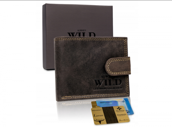 Skórzany portfel dla mężczyzny z ochroną RFID — Always Wild [1]