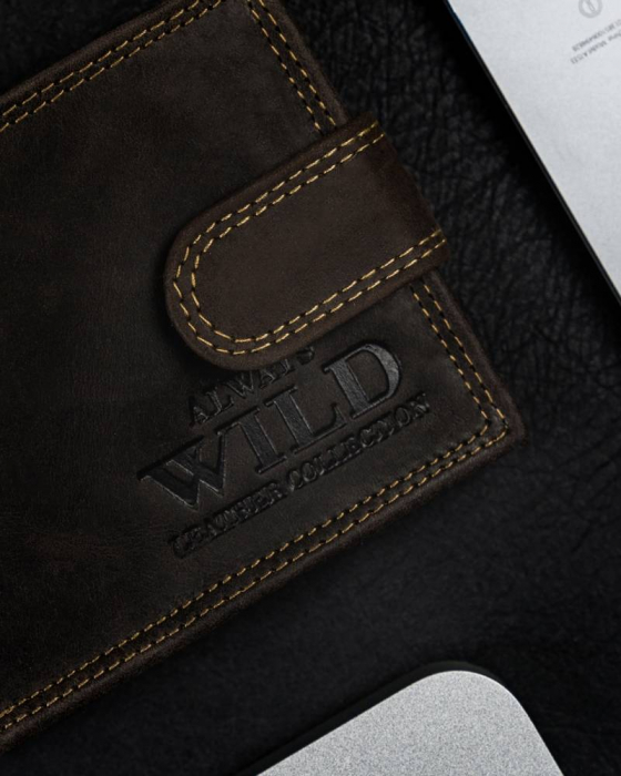 Skórzany portfel dla mężczyzny z ochroną RFID — Always Wild [11]
