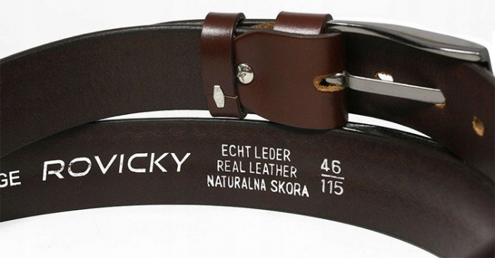 Stylowy, uniwersalny, pleciony pasek męski ze skóry naturalnej — Rovicky [5]
