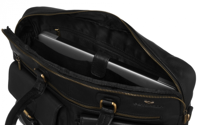 Geanta barbati pentru laptop din piele naturala - Peterson PTR-PTN LAP-15602-NDM BL [6]