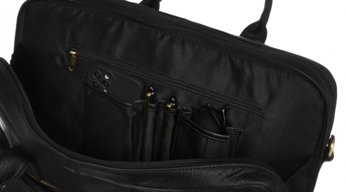 Geanta barbati pentru laptop incapatoare din piele naturala - Peterson PTR-PTN LAP-31702-NDM BL [6]