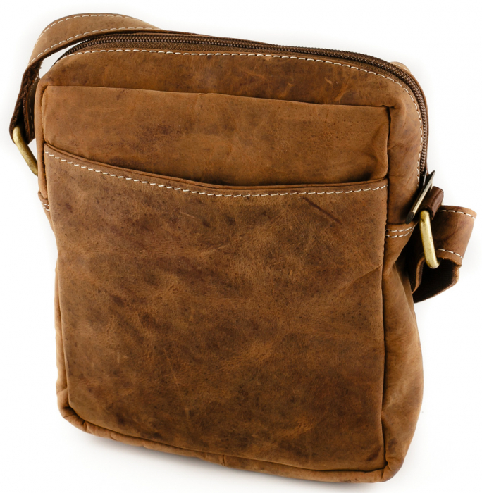 Geantă de bărbați din piele naturală - Always Wild PTR-250587-MH-1824 TAN [8]