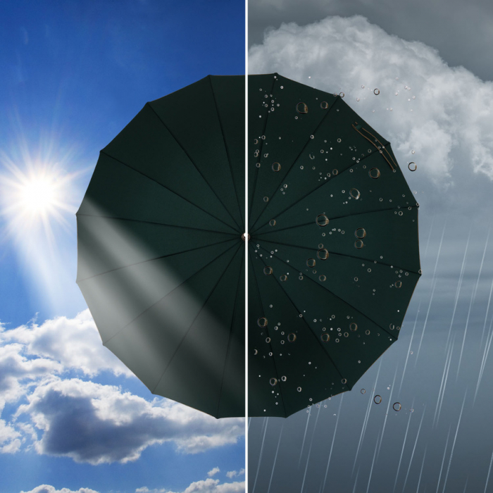 Umbrelă verde elegantă cu baldachin mare - Peterson PTR-PTN UMB-02L-6133 GRE [5]
