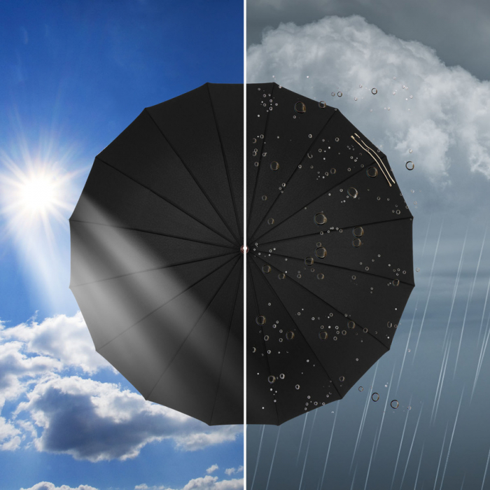 Umbrelă mare și elegantă, neagră - Peterson PTR-PTN UMB-02L-6119 BLA [5]