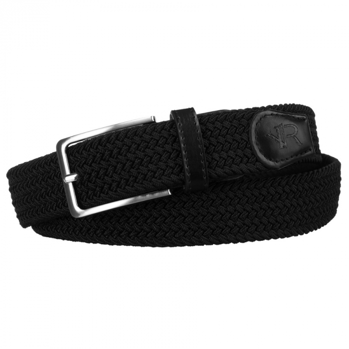 Curea neagra din material sintetic și piele ecologică - Rovicky PTR-R-PAR-PU-115-0987 BL [2]