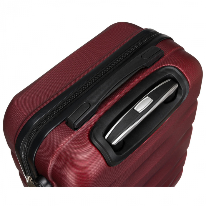 Troler mare de călătorie ABS+ vișinie cu lacăt cu combinație - Peterson PTR-PTN 5806-W-L-4497 PU [9]