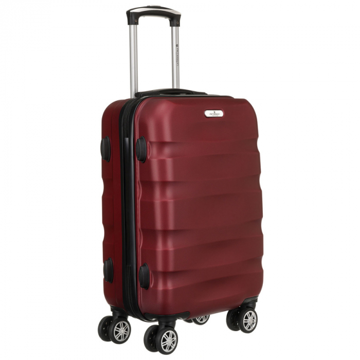 Troler mare de călătorie ABS+ vișinie cu lacăt cu combinație - Peterson PTR-PTN 5806-W-L-4497 PU [4]