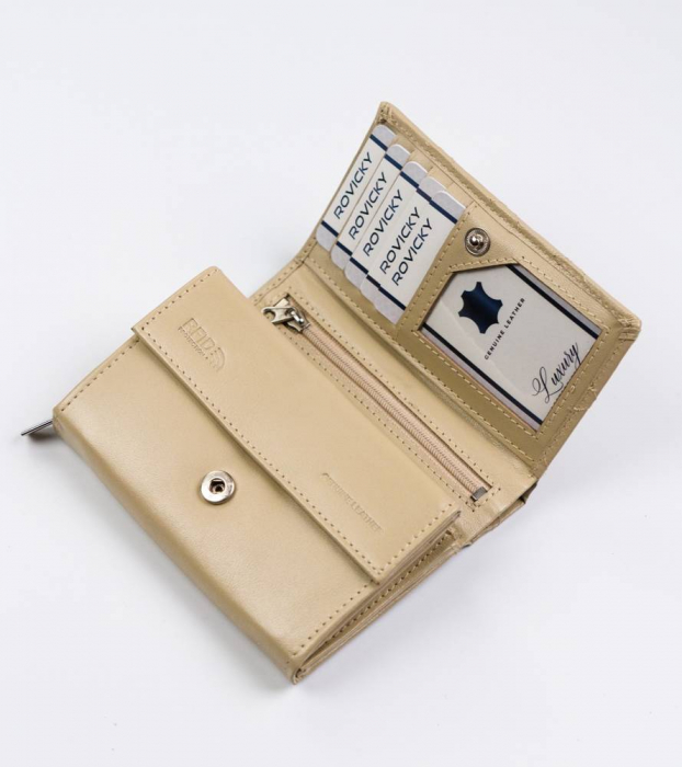 Portofel dama din piele naturala Rovicky PTR-R-RD-02-GCL-Q-3806 B [7]