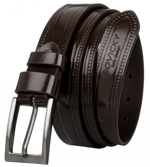 Curea barbati din piele naturala Rovicky PTR-PLW-R-7 90 BRO [1]