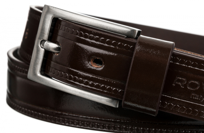 Curea barbati din piele naturala Rovicky PTR-PLW-R-7 90 BRO [4]