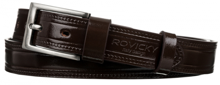 Curea barbati din piele naturala Rovicky PTR-PLW-R-7 90 BRO [2]