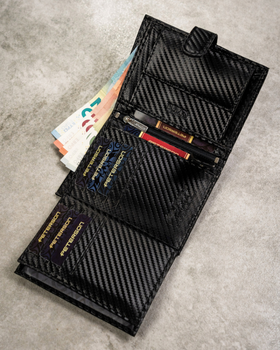 Set cadou portofel barbati din piele naturala si breloc Peterson PTR-PTN PK5-N4L-6853 BL [9]