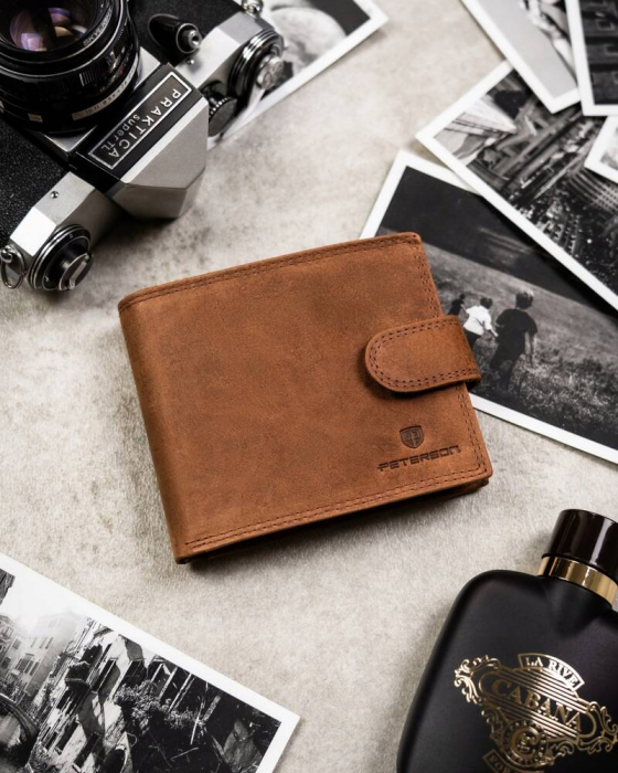 Set cadou portofel barbati din piele naturala si breloc Peterson PTR-PTN SET-M-N992L-CH C [3]