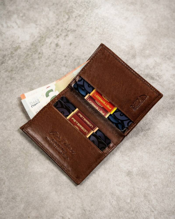 Set cadou portofel barbati din piele naturala + portcard + breloc Peterson PTR-PTN SET3-N4L-VT BR [9]