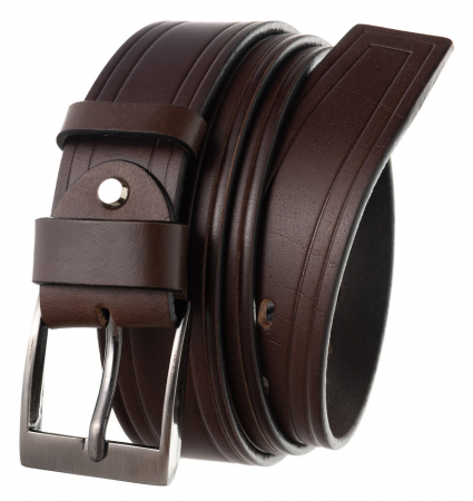 Curea barbati din piele naturala Rovicky PRS-05-G BR [1]