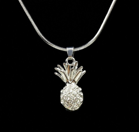 Colier de dama argintiu cu pandantiv in forma de ananas - Lorenti PTR-19 SILVER [1]
