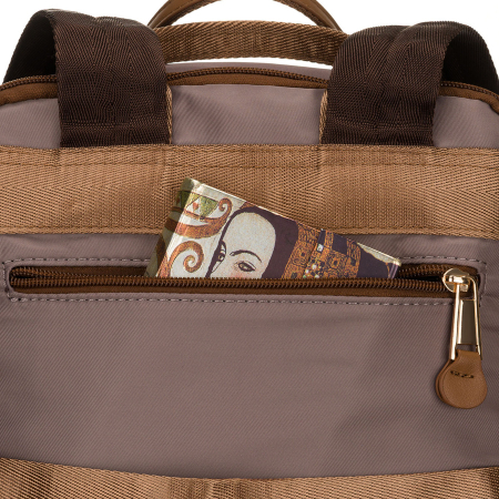 Rucsac de damă bej din nylon cu bretele reglabile și închidere cu fermoar - Peterson PTR-PTN JN-08-0016 BEIGE [13]