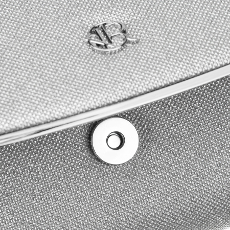 Geantă elegantă de damă argintie, din material sintetic, cu închidere cu clip magnetic - Rovicky PTR-R-XS028-2-0634 SILVE [4]