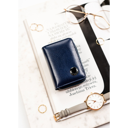 Portofel mic de damă din piele naturală și ecologică, bleumarin - Peterson PTR-PTN PX33-F773 NAVY [2]